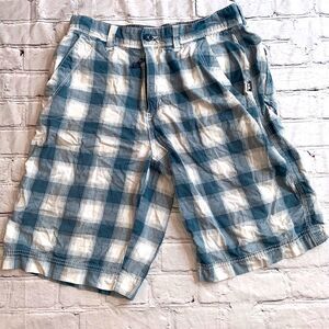Union Bay Mens Plaid Flat Front Shorts 30